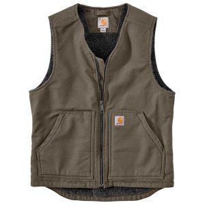 Carhartt 0V394-M Relaxed Fit Washed Duck Sherpa-Lined Vest