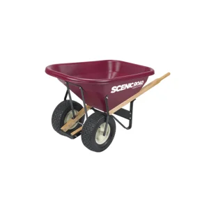 Scenic Road 8 Cubic Foot Poly Wheelbarrow w/ Dual Turf Tires